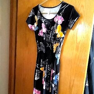 Butterfly Black Maxi Dress